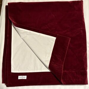 Restoration Hardware Burgundy and White Curtains